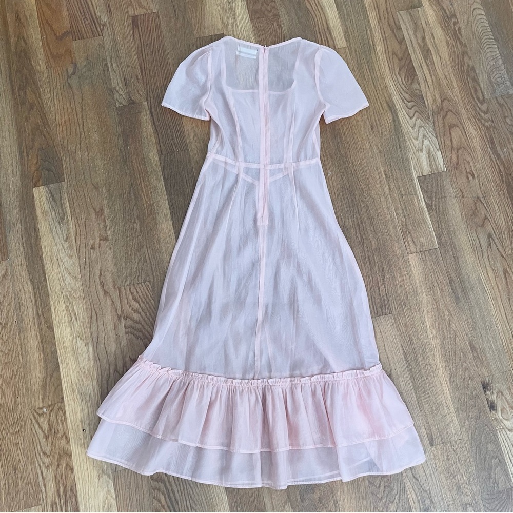 Light Pink Sheer Mesh Dress - XS